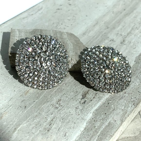 New ~ Anthropologie Rhinestone Disco Ball Post Earrings - Picture 5 of 10